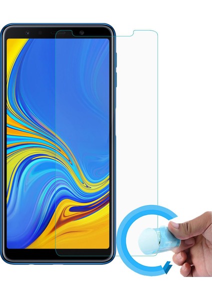 Samsung Galaxy A9 2018 Premier Mat Esnek Silikon Kılıf + Esnek Nano Cam Siyah fırsatları