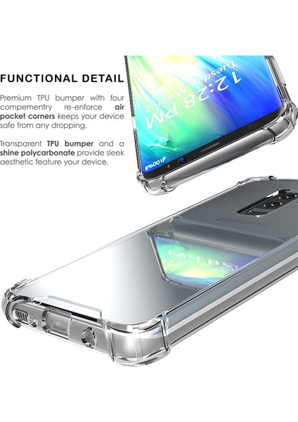 Samsung Galaxy A9 2018 Premier Mat Esnek Silikon Kılıf + Esnek Nano Cam Siyah modelleri