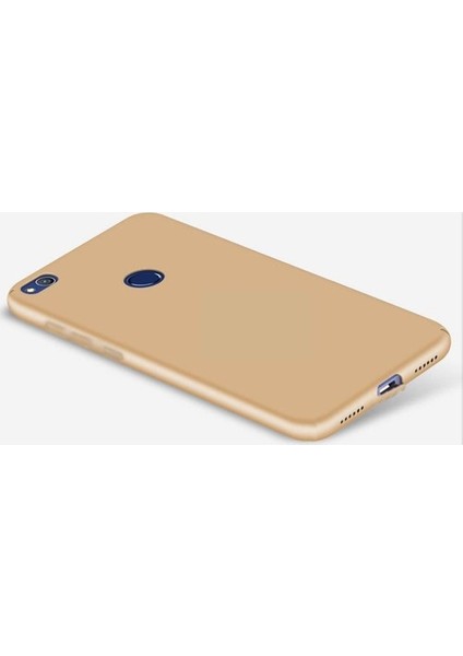 Huawei P9 Lite 2017 Kılıf Premier Mat Silikon Kılıf Slim Fit Simple Case Altın