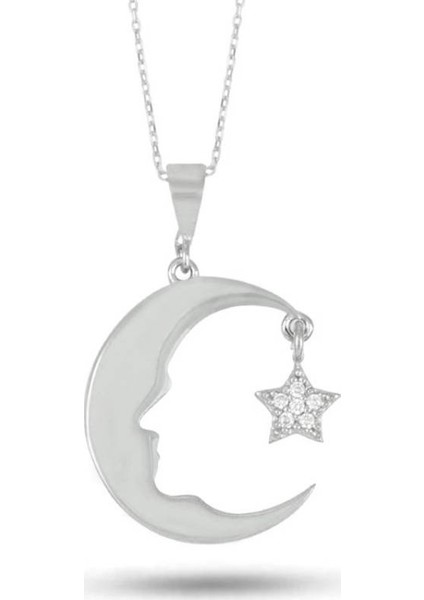 Gümüş Kaplama Atatürk Silüeti Kolye Ps0349