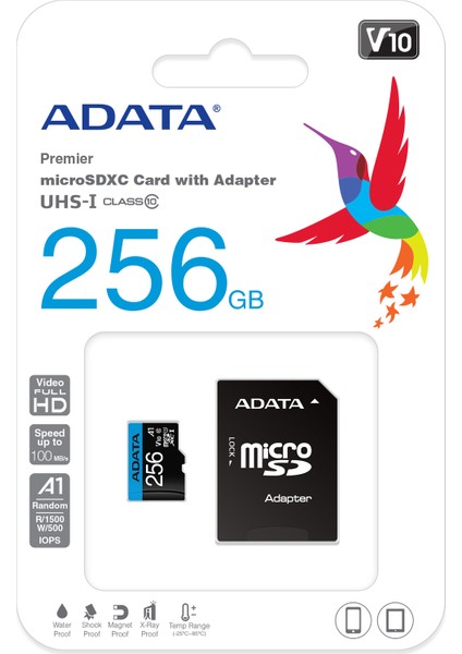 256GB microSDXC UHS-I Hafıza Kartı AUSDX256GUICL10A1-RA1