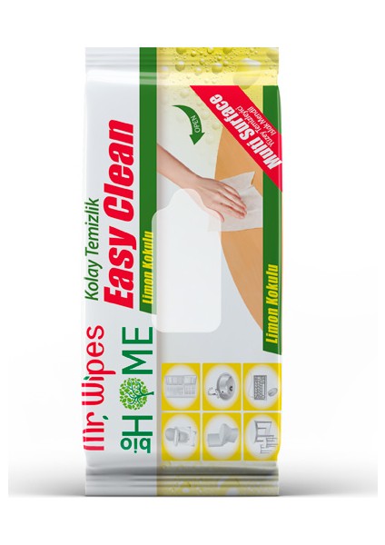 Mr Wıpes Easy Clean Temizleme Mendili Limon Kokulu 40 ADET-1205004