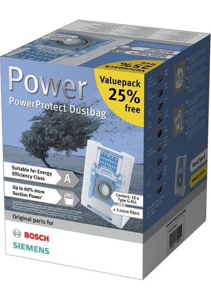 G ALL Power Protect Uyumlu Toz Torbası - 12 Adet (%100 İthal A+ Kalite)