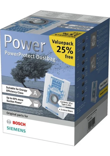 G ALL Power Protect Uyumlu Toz Torbası - 12 Adet (%100 İthal A+ Kalite)