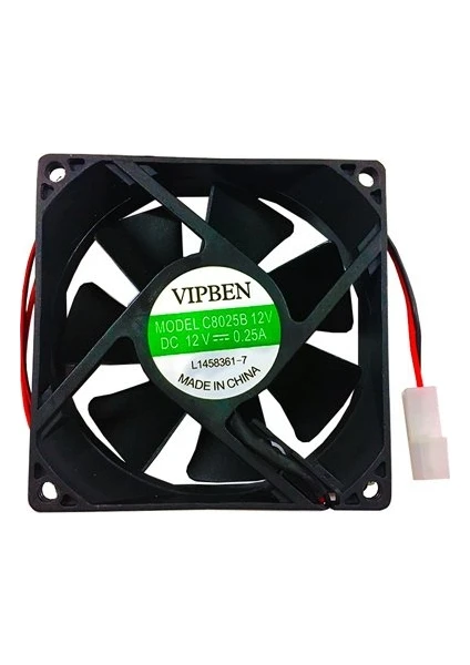 Teknogreen FAN-8025 80 x 80 x 25 mm 12V Power Kasa Fanı