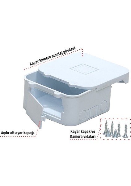 Profesyonel Güvenlik Kamera Montaj Kutusu - Kare