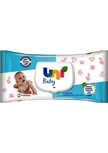 Uni Baby Classic Islak Bebek Havlusu 56 Lı