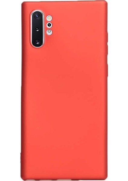 Samsung Galaxy Note 10 Plus Kılıf Premier Silikon Esnek Arka Koruma Kırmızı