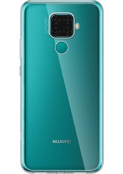 Huawei Mate 30 Lite Kılıf Süper Sillikon Yumuşak Arka Koruma Şeffaf