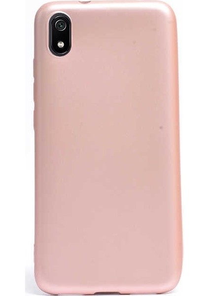 Xiaomi Redmi 7a Kılıf Premier Silikon Esnek Koruma + Nano Glass Bronz