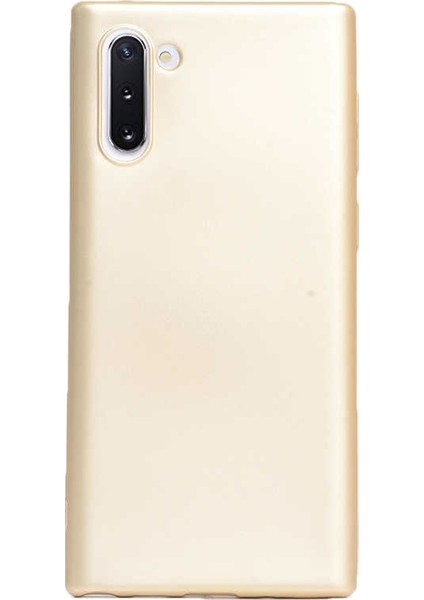 Samsung Galaxy Note 10 Kılıf Premier Silikon Esnek Arka Koruma Gold
