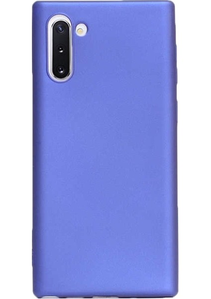 Samsung Galaxy Note 10 Kılıf Premier Silikon Esnek Arka Koruma Mavi