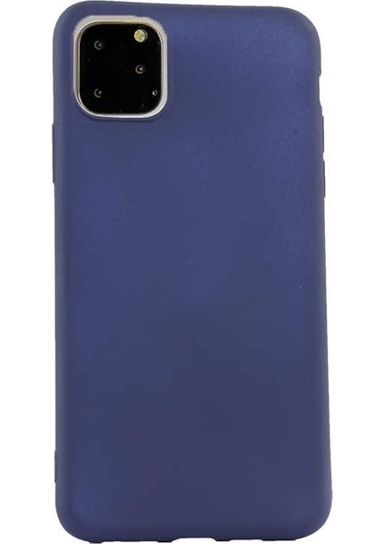 Apple iPhone 11 Pro Max Kılıf Premier Silikon Esnek Koruma + Nano Glass Lacivert