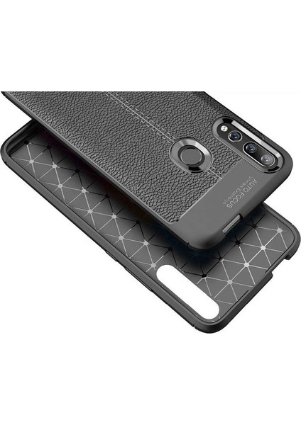 Huawei Y9 Prime 2019 Kılıf Niss Silikon Deri Görünümlü Siyah