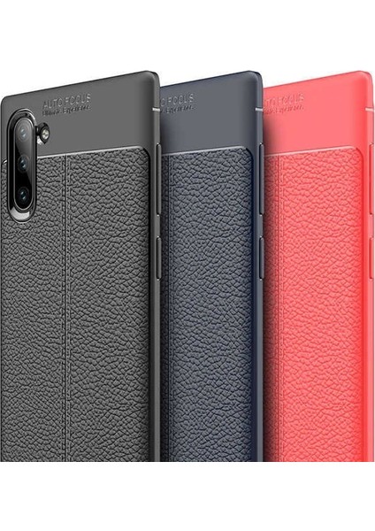 Samsung Galaxy Note 10 Kılıf Niss Silikon Deri Görünümlü Lacivert modelleri