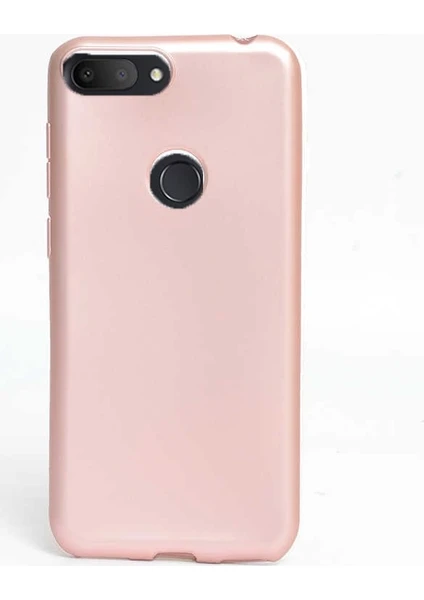 Alcatel 1S Kılıf Premier Silikon Esnek Koruma + Nano Glass Bronz