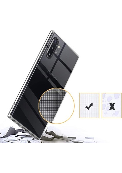 Samsung Galaxy Note 10 Plus Kılıf Süper Sillikon Yumuşak Arka Koruma Şeffaf