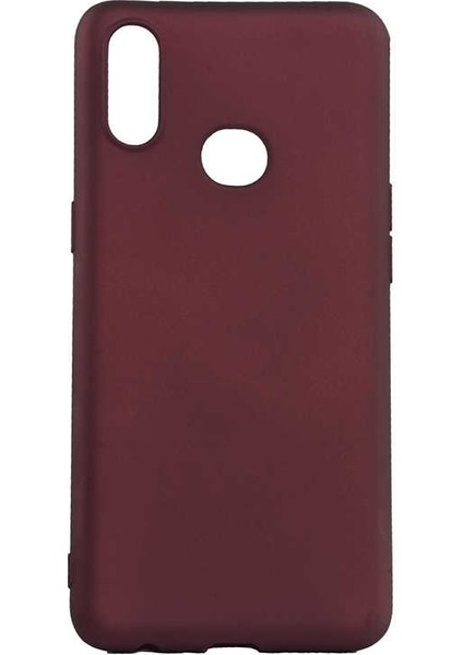 Samsung Galaxy A10s Kılıf Premier Silikon Esnek Koruma + Nano Glass Mürdüm