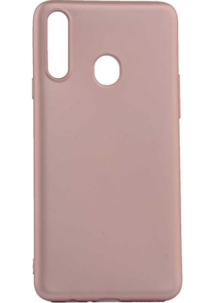 Samsung Galaxy A20s Kılıf Premier Silikon Esnek Koruma + Nano Glass Bronz