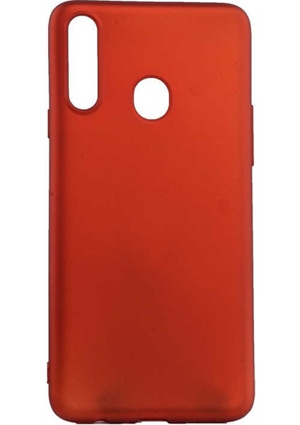 Samsung Galaxy A20s Kılıf Premier Silikon Esnek Koruma + Nano Glass Kırmızı
