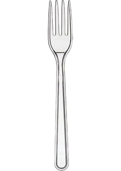 Plastik Lüks Çatal Şeffaf 100'lü