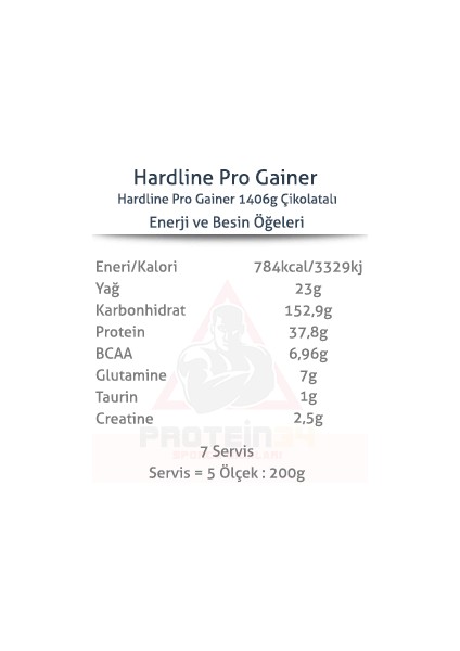 Hardline Progainer 1406 gr Karbonhidrat Tozu Pro Mass Gainer