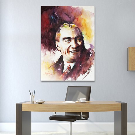 Cercevelet Sulu Boya Ataturk Portresi 02 25 X 35 Cm Fiyati