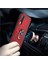Galaxy A7 2018 Kılıf Zırh Koruma Yüzüklü Standlı Armor Silikon Kapak Kırmızı 3