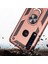 Galaxy A9 2018 Kılıf Zırh Koruma Yüzüklü Standlı Armor Silikon Kapak Rose Gold 2