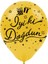 Siyah İyi ki Doğdun Baskılı Metalik Altın Balon 10'lu 1