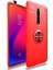 Xiaomi Mi 9TKılıf Ravel Soft Yüzüklü Standlı + Tam Ekran Cam Koruyucu Kırmızı 1