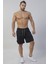 Gymwolves Erkek Spor Şort Çift Katmanlı Siyah Comfortable Serisi