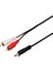 HP029GBBLK3TW Aux 3.5 mm To 2RCA Dönüştürücü Kablo Siyah 3 m 1