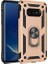 Samsung Galaxy S10e Kılıf Yüzüklü Standlı Ultra Korumalı Manyetik Vega Kapak-Gold + Nano Ekran Koruyucu 1