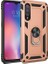 Xiaomi Mi 9 Kılıf Yüzüklü Standlı Ultra Korumalı Manyetik Vega Kapak-Gold + Nano Ekran Koruyucu 1
