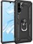 Huawei P30 Pro Kılıf Yüzüklü Standlı Ultra Korumalı Manyetik Vega Kapak-Siyah + Tam Kaplayan 6D Nano Ekran Koruyucu 1