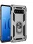 Samsung Galaxy S10 Kılıf Yüzüklü Standlı Ultra Korumalı Manyetik Vega Kapak-Gümüş + Full Body 360 Ekran Koruyucu (Ön-Arka) 1