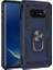Samsung Galaxy S10e Kılıf Yüzüklü Standlı Ultra Korumalı Manyetik Vega Kapak-Lacivert + Full Body 360 Ekran Koruyucu (Ön-Arka) 1