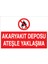 Akaryakıt Deposu Ateşle Yaklaşma Sticker-Folyo 1