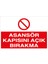 Asansör Kapısını Açık Bırakma Sticker-Folyo 1