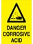 Danger Corrosive Acid Sticker-Folyo 1