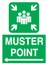 Muster Point Left Direction Sticker-Folyo 1