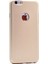 Apple iPhone 6 Kılıf Ultra İnce Mat Silikon - Gold + 360 Full Body Ekran Koruma (Ön-Arka) 1