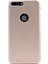 Apple iPhone 8 Plus Ultra İnce Mat Silikon - Gold + 360 Full Body Ekran Koruma (Ön-Arka) 1