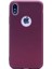 Apple iPhone Xs Mat Premium Silikon Kılıf - Bordo + Cam Ekran Koruyucu 1