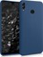 Huawei Y7 Prime 2019 Mat Premium Silikon Kılıf - Lacivert + Cam Ekran Koruyucu 1