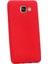 Samsung Galaxy A3 2017 Mat Premium Silikon Kılıf - Kırmızı + Cam Ekran Koruyucu 1