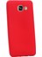 Samsung Galaxy A7 2016 Mat Premium Silikon Kılıf - Kırmızı + Cam Ekran Koruyucu 1