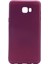 Samsung Galaxy C5 Pro Mat Premium Silikon Kılıf - Bordo + Cam Ekran Koruyucu 1