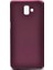 Samsung Galaxy J6 Mat Premium Silikon Kılıf - Bordo + Cam Ekran Koruyucu 1